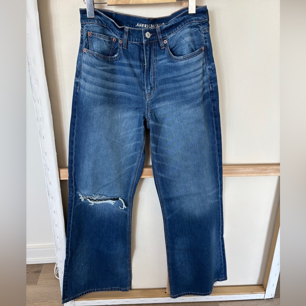 Stylish Distressed Blue Jeans